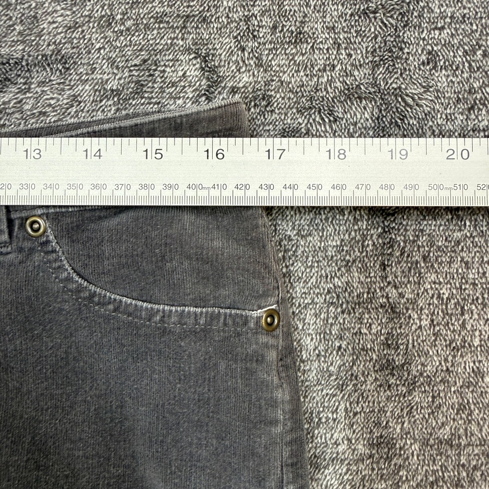 Charter Club Pant Shop Womens Gray Corduroy Straight Leg Pants Size 10 Casual - Picture 4 of 6